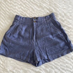 American Eagle High waisted linen mom shorts